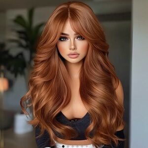 Smilco 28” copper synthetic wig standard cap